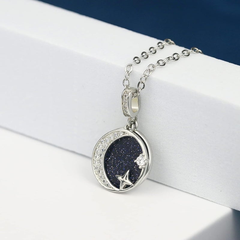Sereney Valentines Day Gifts for Daughter, Daughter Gifts from Mom, Bonus Daughters Gifts, Silver Moon Star Necklace as Bonus Daughterr Necklaces from Mom, Step Daughterr Present from Stepmom Stepdad - Image 5